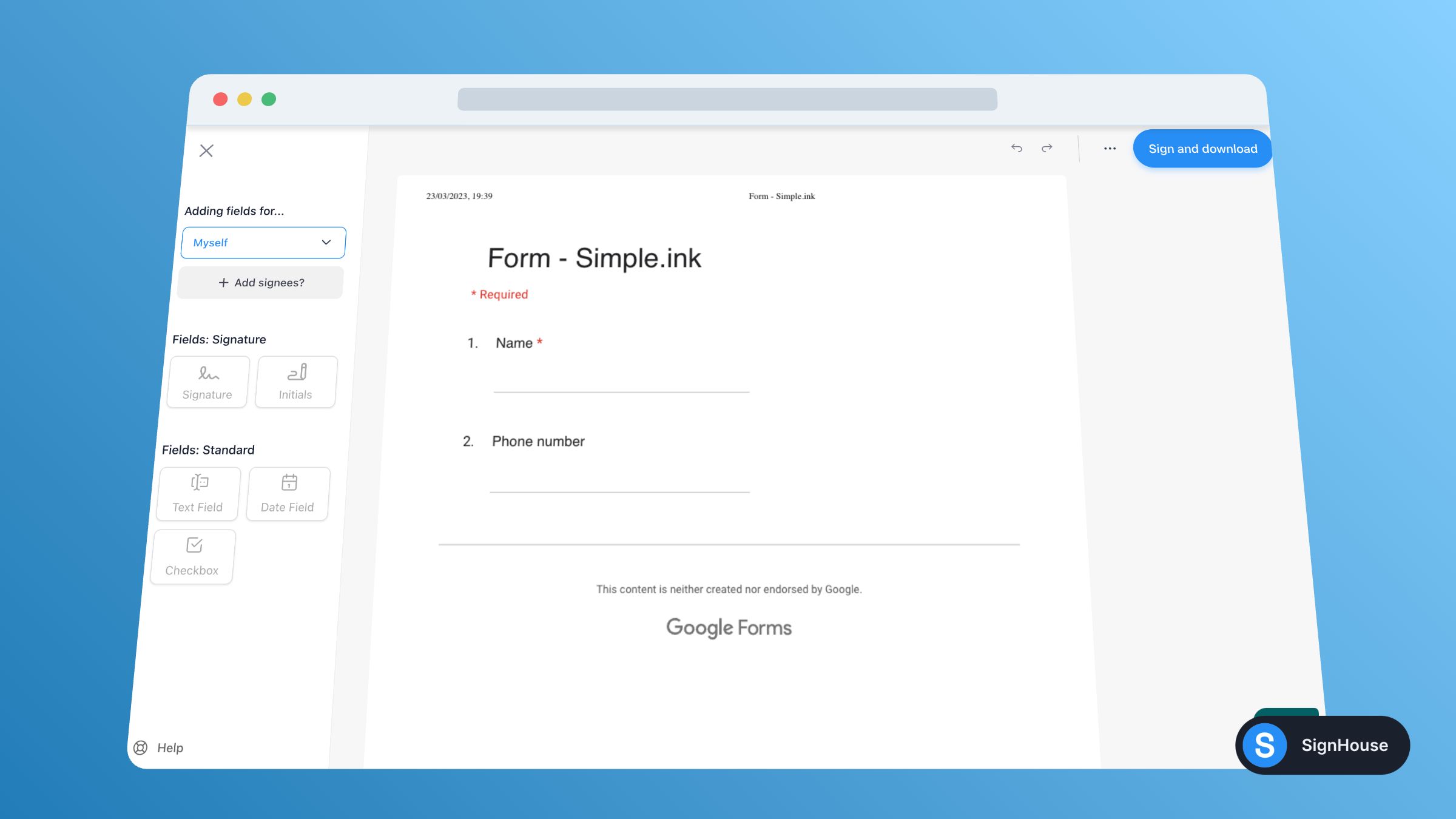 Google Forms How To Add Signature To Online Forms SignHouse